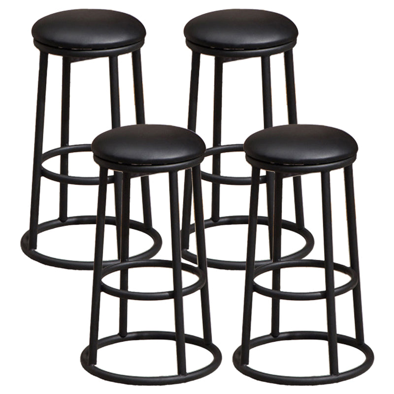 Circular Seat Barstool Industrial Style Bar Stool for Dining Room