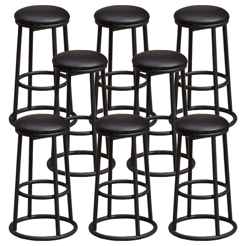 Circular Seat Barstool Industrial Style Bar Stool for Dining Room