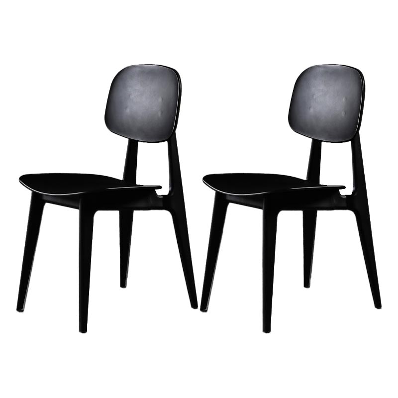 Plastic Side Chair Contemporary Open Back Dining Side Chair for Home