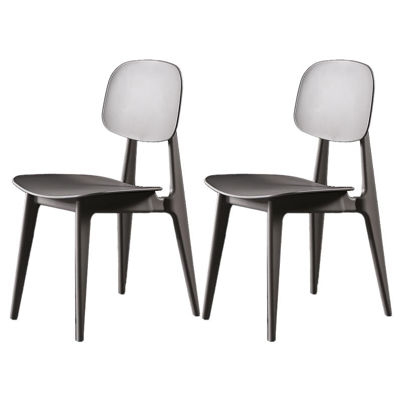 Plastic Side Chair Contemporary Open Back Dining Side Chair for Home