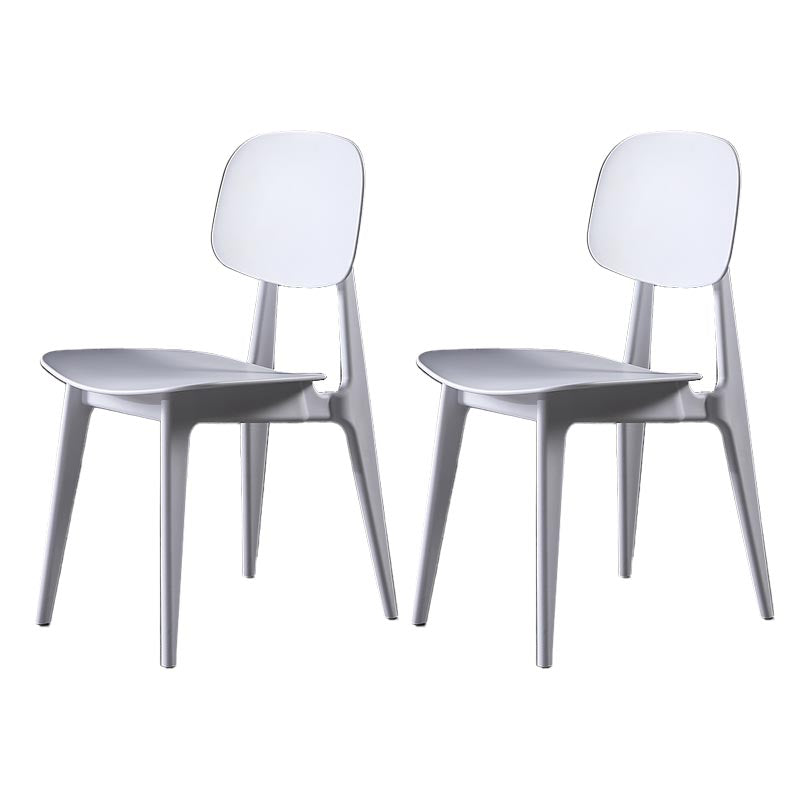 Plastic Side Chair Contemporary Open Back Dining Side Chair for Home