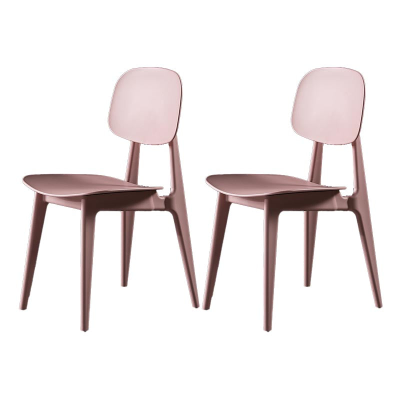 Plastic Side Chair Contemporary Open Back Dining Side Chair for Home