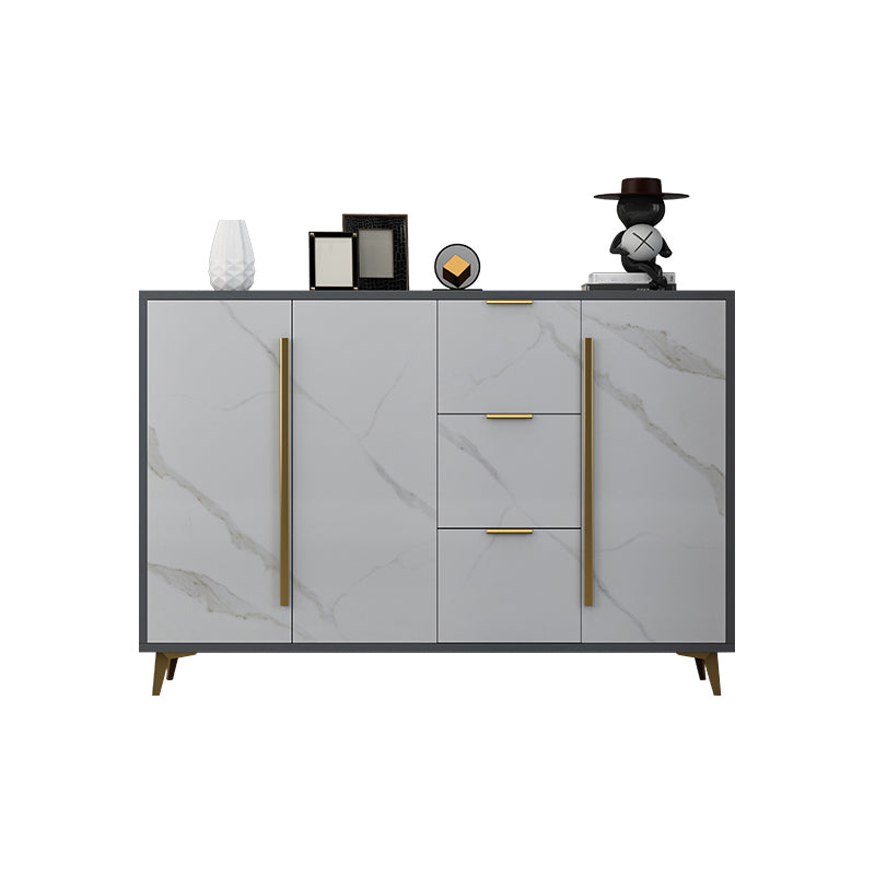 Glam Sideboard Artificial Wood Sideboard with Door for Living Room