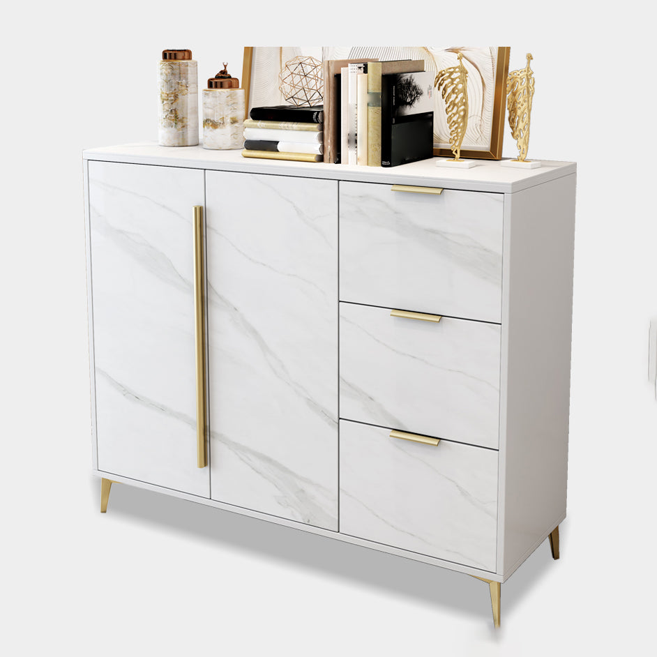 Glam Style Sideboard Engineer Wood Sideboard with Door for Living Room Use