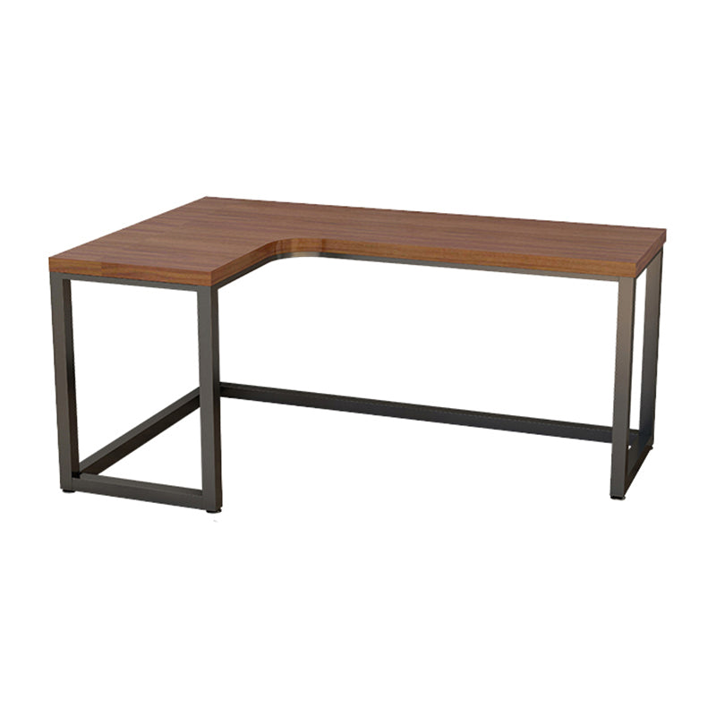 Industrial Home Office Writing Desk Solid Wood L-Shape Office Desk