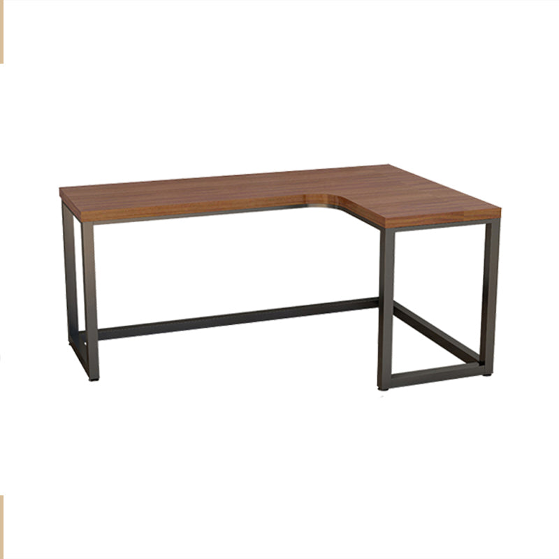 Industrial Home Office Writing Desk Solid Wood L-Shape Office Desk