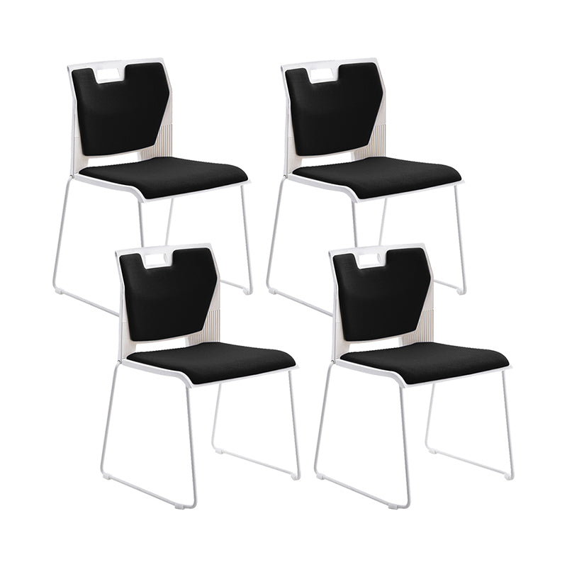 Armless Low Back Conference Chair Contemporary Steel Frame Chair