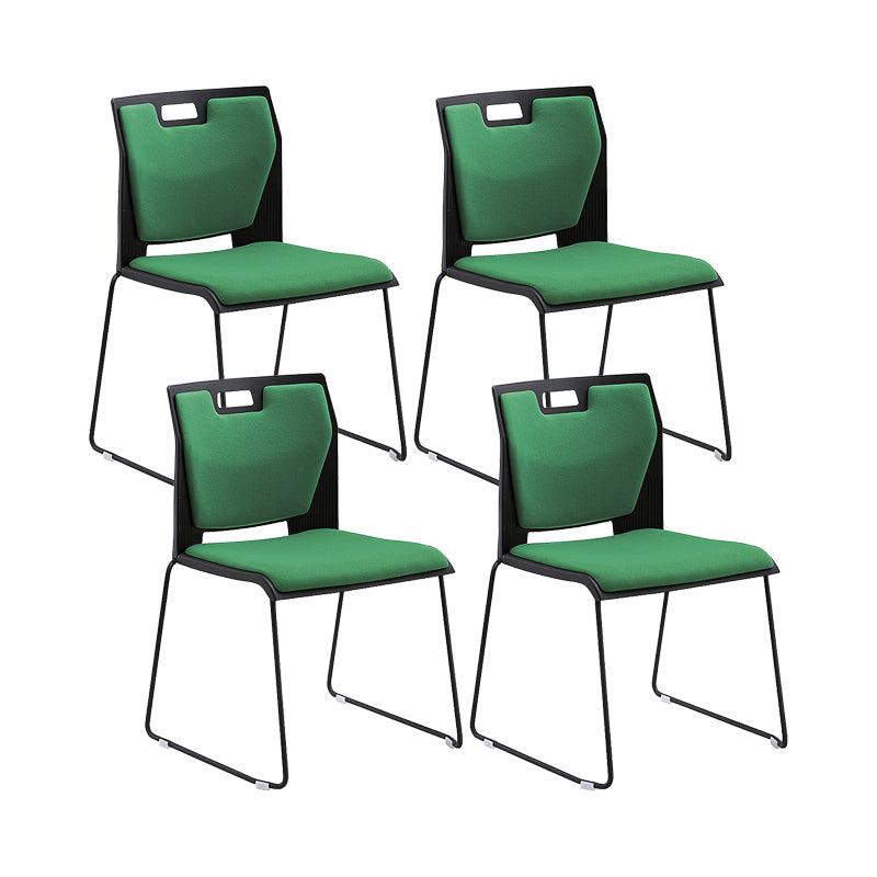 Armless Low Back Conference Chair Contemporary Steel Frame Chair