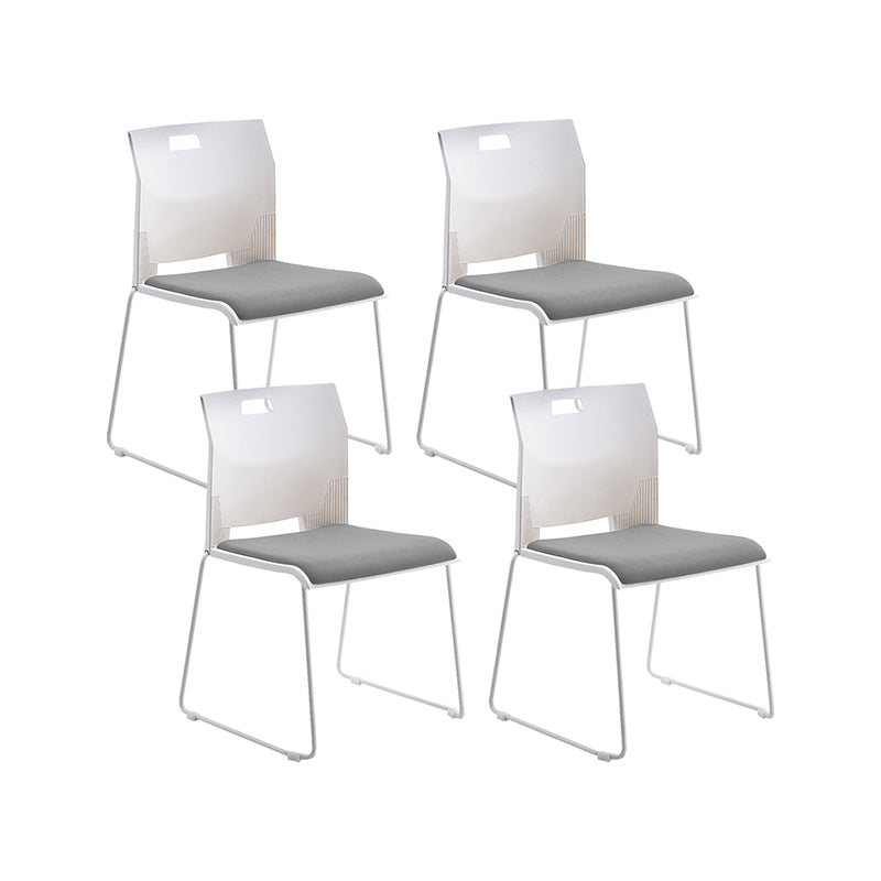 Armless Low Back Conference Chair Contemporary Steel Frame Chair