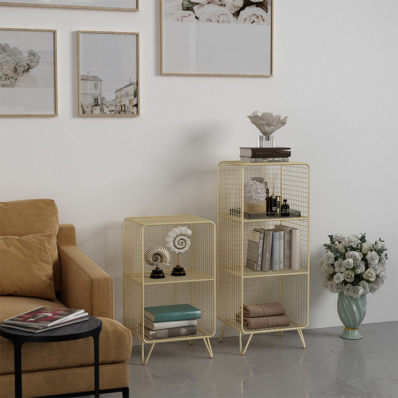 Contemporary Style Bookcase Metal Closed Back Bookshelf for Home Office