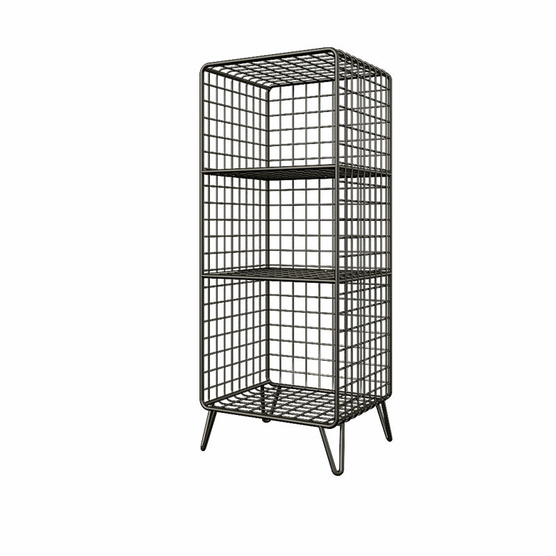 Contemporary Style Bookcase Metal Closed Back Bookshelf for Home Office