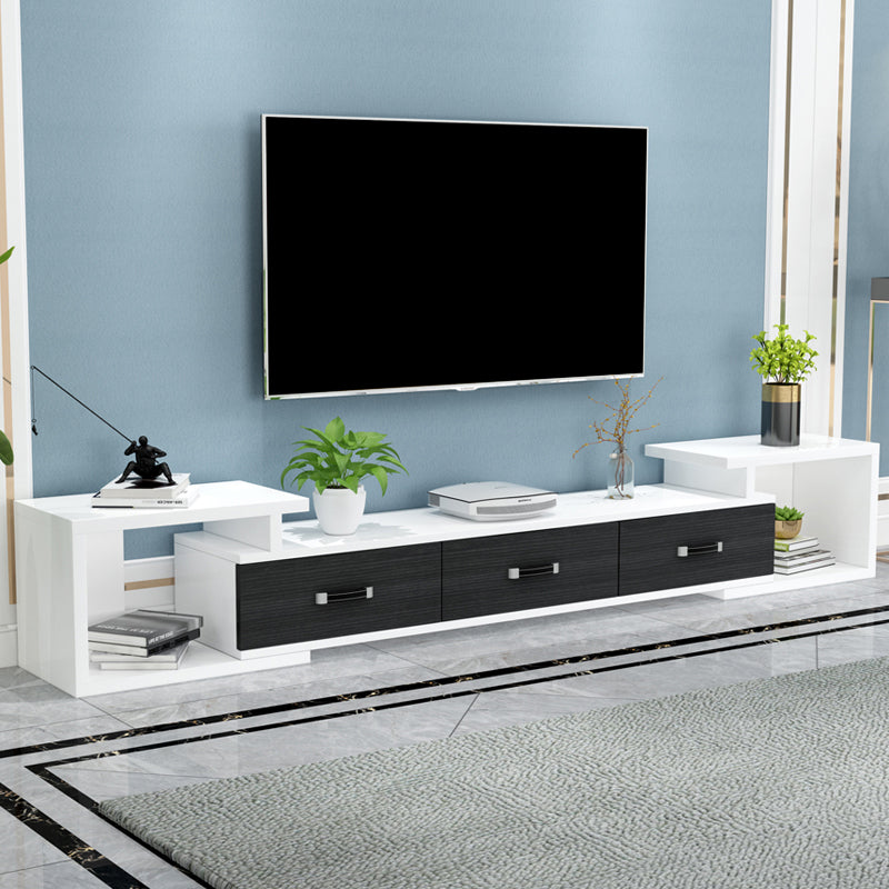 Wooden Enclosed TV Storage Scandinavian TV Cabinet with Sliding Storage