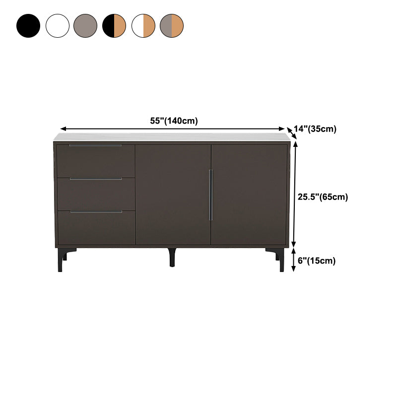 Sintered Stone Enclosed TV Storage Scandinavian Rectangle TV Cabinet