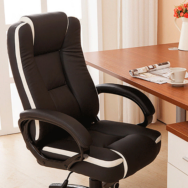 Modern Padded Arms Executive Chair High Back Chair with Caster Wheels