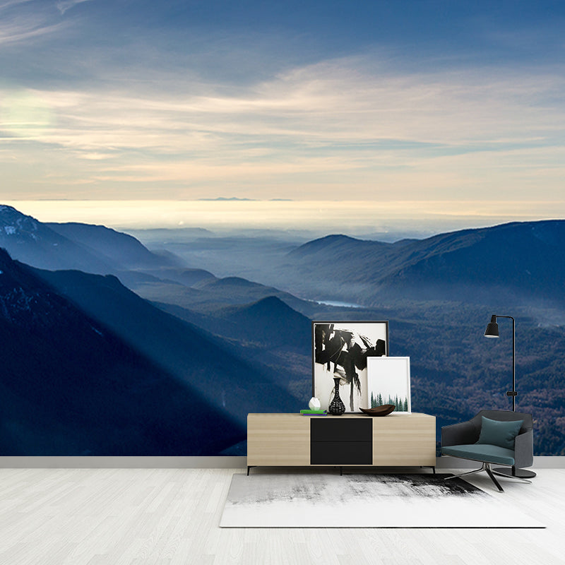 Environmental Photography Wall Mural Mountain Drawing Room Wallpaper