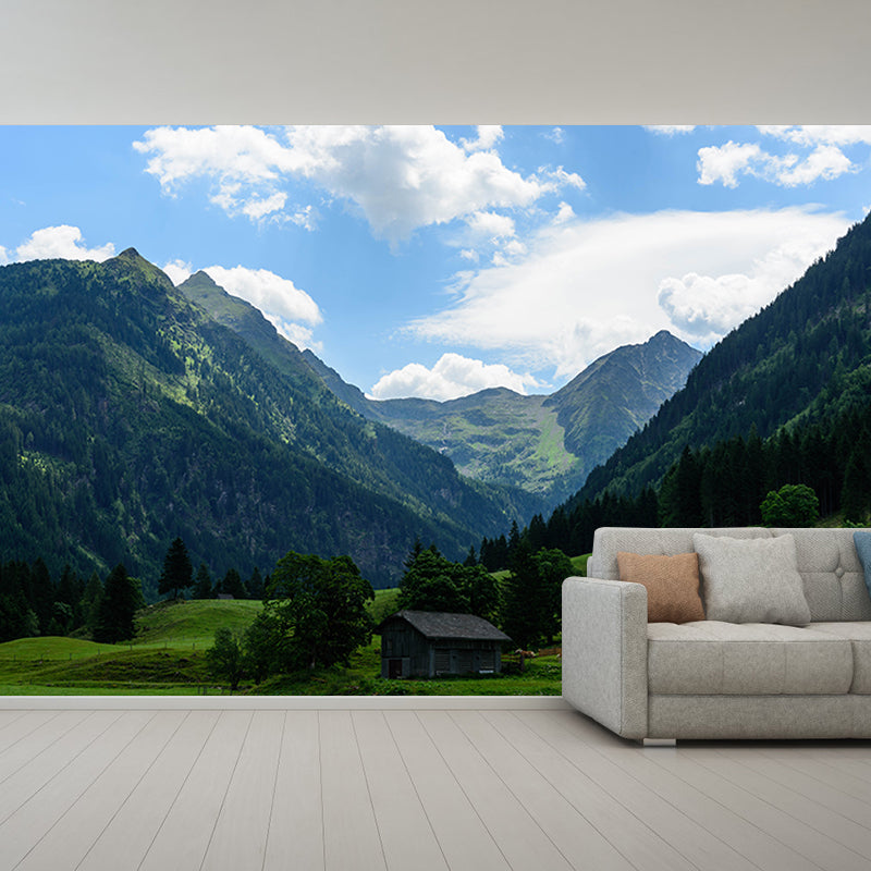 Wall Mural Photography Mountain Mildew Resistant Sitting Room Wallpaper