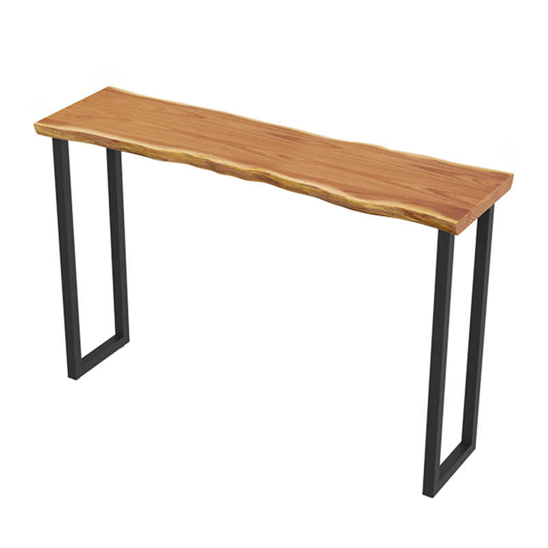 Rectangle Bar Dining Table Contemporary Bar Table with Metal Sled Base