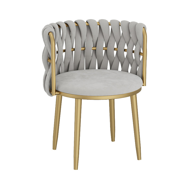 Velvet Upholstered Dining Chair Modern Furniture in Matte Finish for Indoor