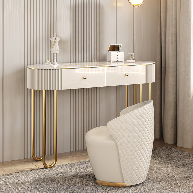 Beige Vanity, Bedroom Make-up Vanity with Solid Wood Drawers