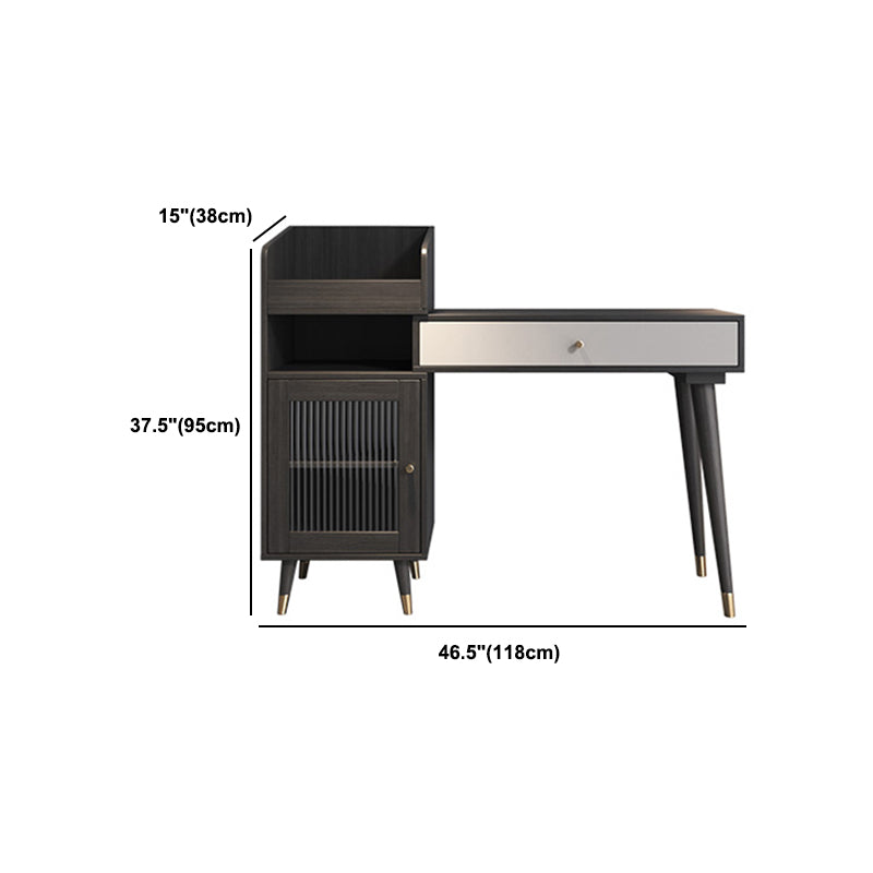 Nordic 1-Drawer Retractable Dressing Table, 46.5W X 15D X 37.4H