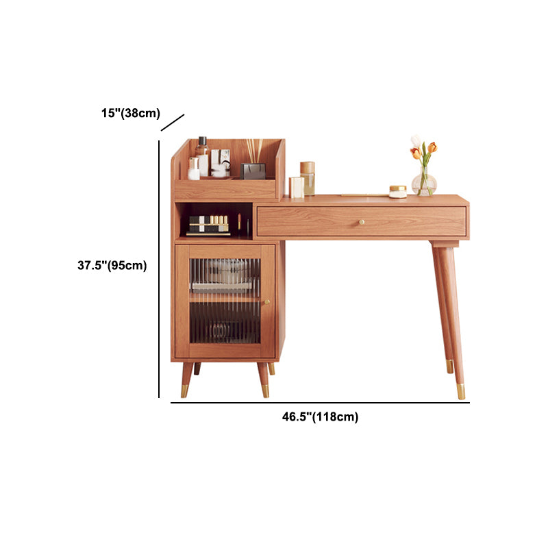 Nordic 1-Drawer Retractable Dressing Table, 46.5W X 15D X 37.4H