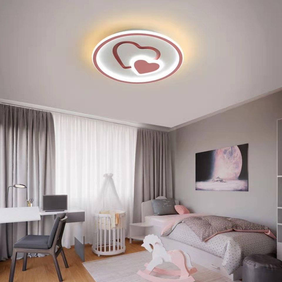 Children LED Ceiling Mount Light Round Ceiling Light with Acrylic Shade for Kid's Room