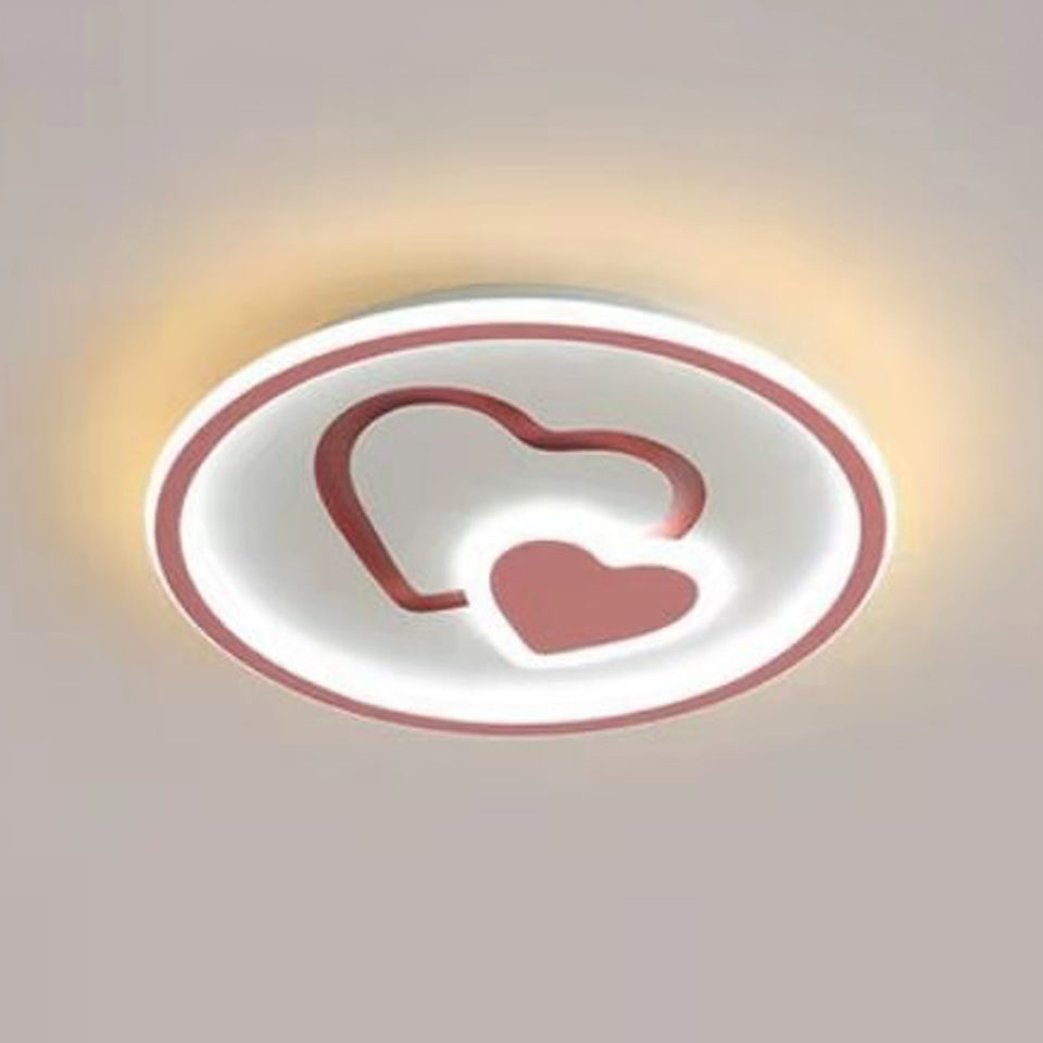 Children LED Ceiling Mount Light Round Ceiling Light with Acrylic Shade for Kid's Room