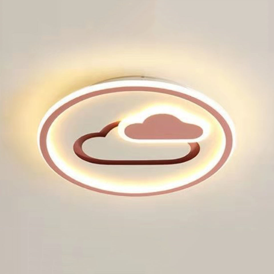 Children LED Ceiling Mount Light Round Ceiling Light with Acrylic Shade for Kid's Room