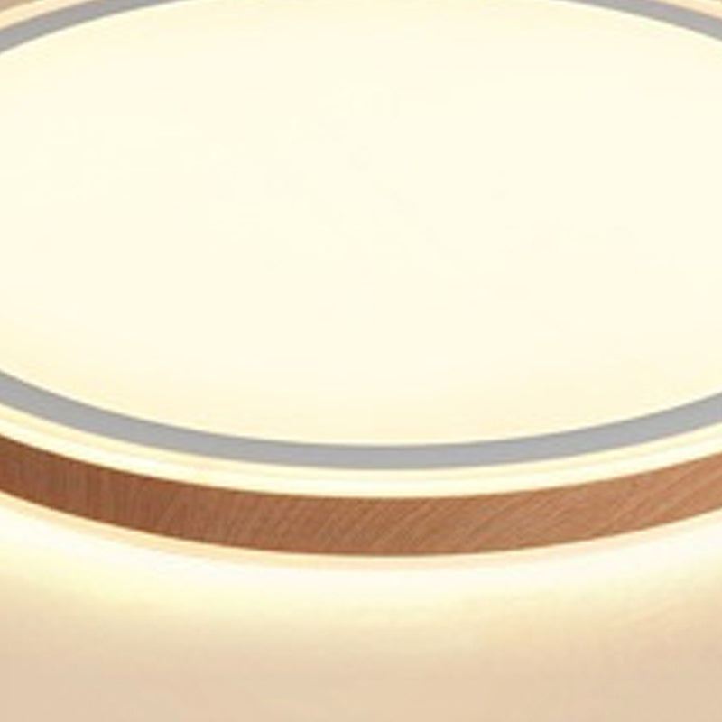 Modern LED Ceiling Mount Light Wooden Ceiling Light with Acrylic Shade for Bedroom