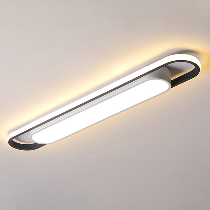 Modern Simple Flush Mount Ceiling Lamp Linear Flush Light for Living Room