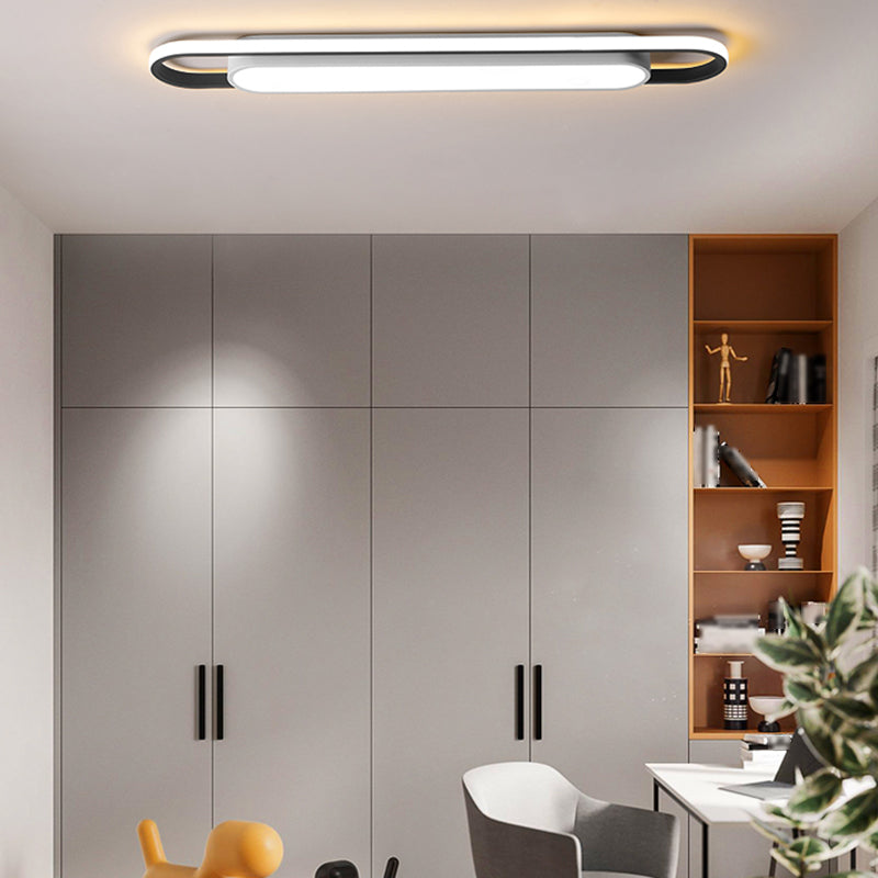 Modern Simple Flush Mount Ceiling Lamp Linear Flush Light for Living Room