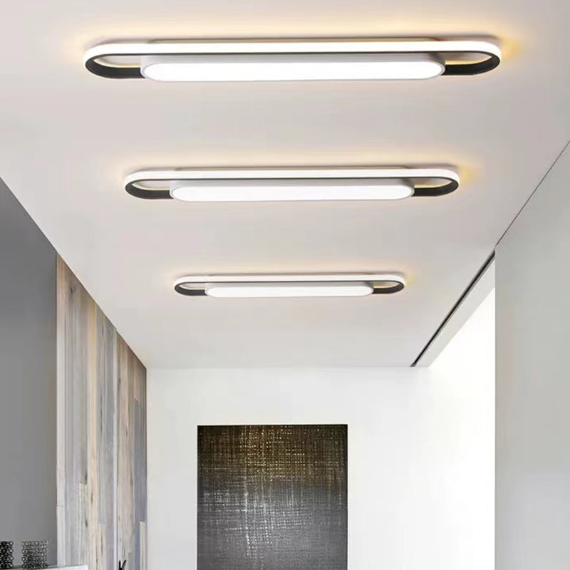 Modern Simple Flush Mount Ceiling Lamp Linear Flush Light for Living Room