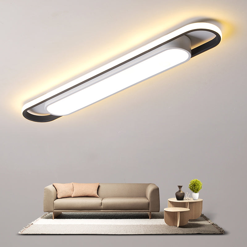 Modern Simple Flush Mount Ceiling Lamp Linear Flush Light for Living Room