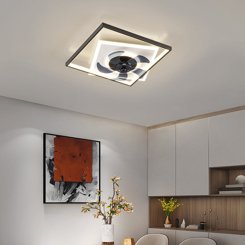 3 Light Ceiling Fan Light Modern Style Metal Ceiling Fan Light for Bedroom