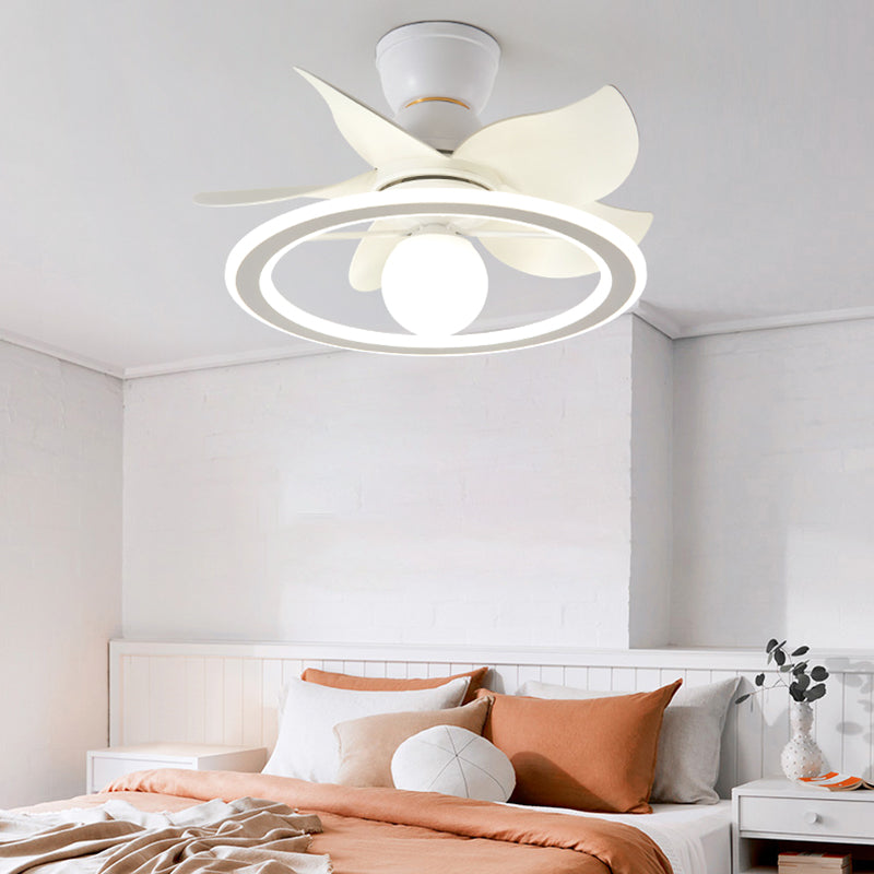 Unique Shape Metal Ceiling Fan Lighting Kids Style 2 Light Ceiling Fan Lamps