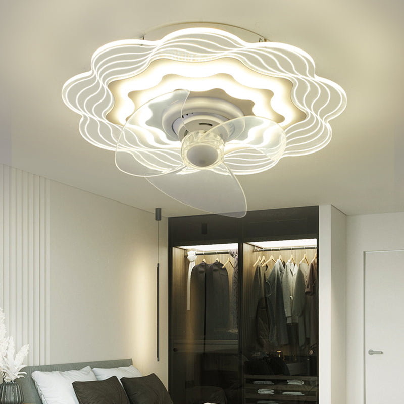 Multi Light Ceiling Fan Light Modern Style Metal Ceiling Fan Light for Dining Room