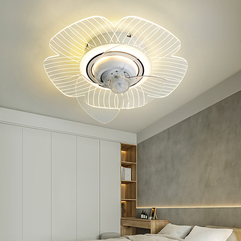 Multi Light Ceiling Fan Light Modern Style Metal Ceiling Fan Light for Dining Room