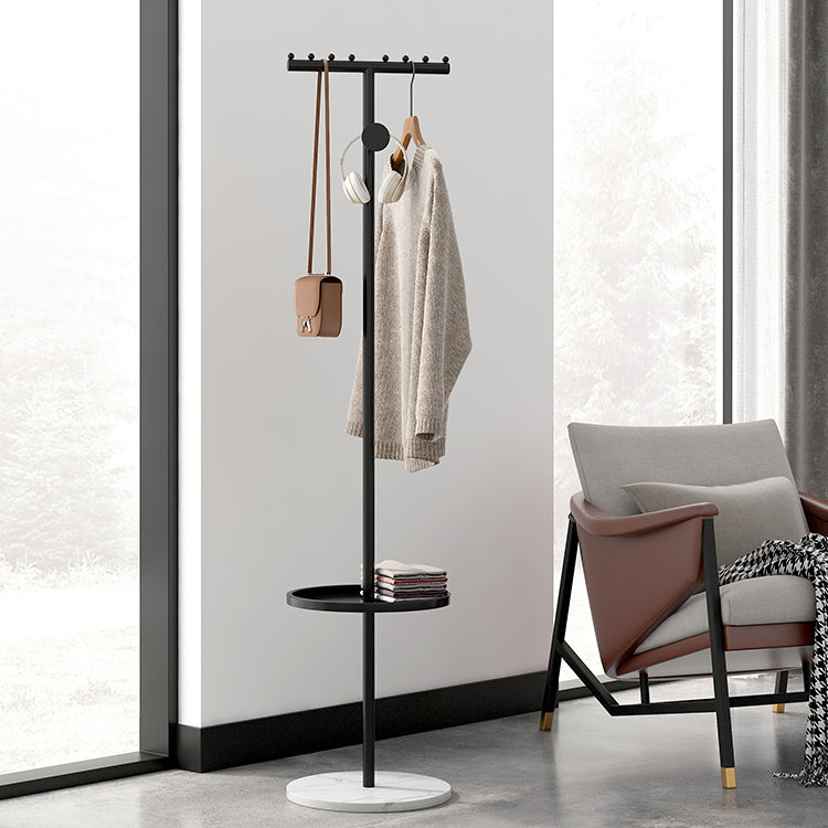 Hall Stand Coat Hanger Modern Style Metal Hall Tree Hall with Shelf