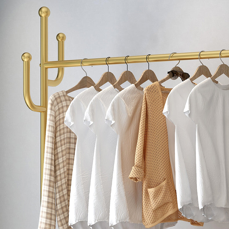 Metal Coat Hanger Hanging Metal Coat Rack Rail Entryway Kit with Shelf