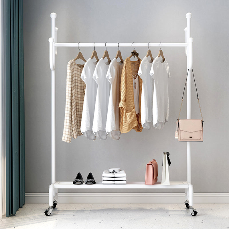 Metal Coat Hanger Hanging Metal Coat Rack Rail Entryway Kit with Shelf