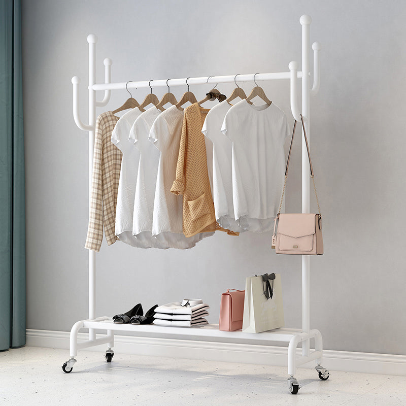 Metal Coat Hanger Hanging Metal Coat Rack Rail Entryway Kit with Shelf