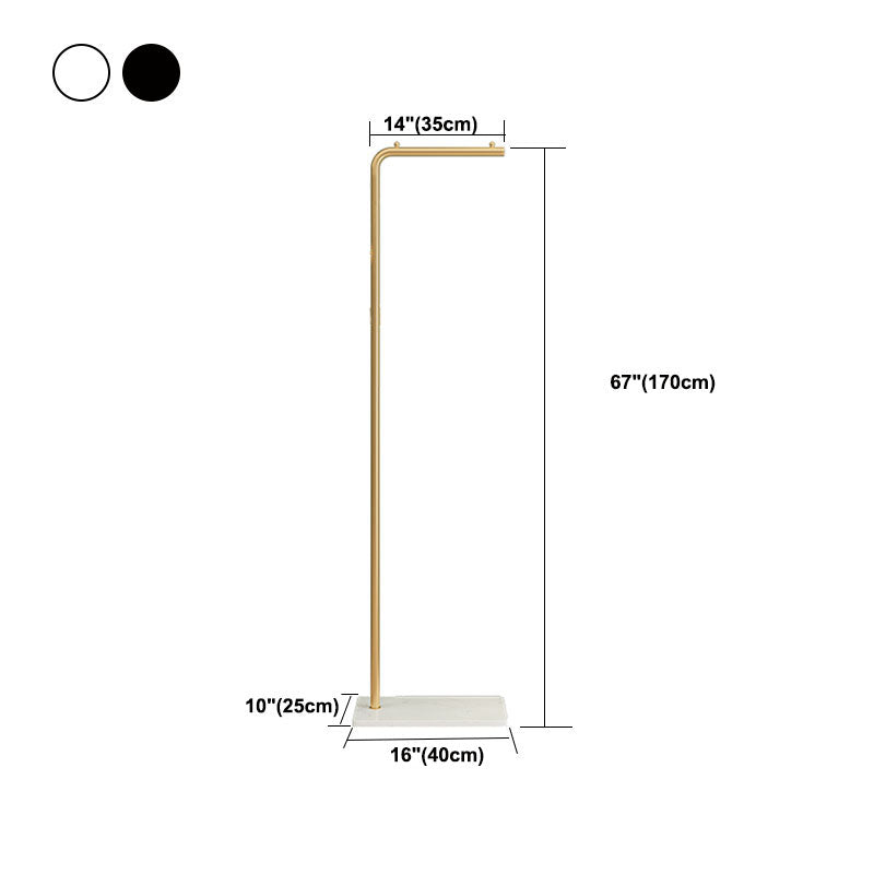 Modern Metal Hall Stand Free Standing with Hanging Rail and Hooks