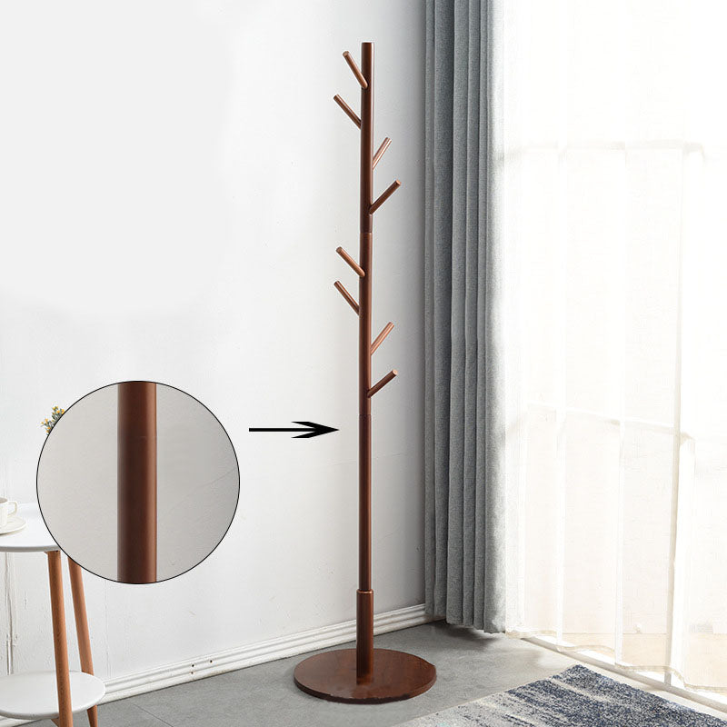 Modern Coat Hanger Wood Hall Tree Free Standing Coat Rack with Hooks