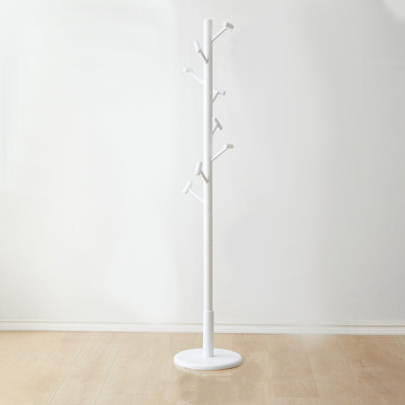 Modern Coat Hanger Wood Hall Tree Free Standing Coat Rack with Hooks