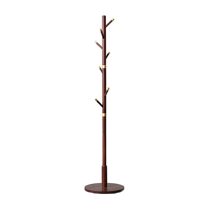 Modern Coat Hanger Wood Hall Tree Free Standing Coat Rack with Hooks