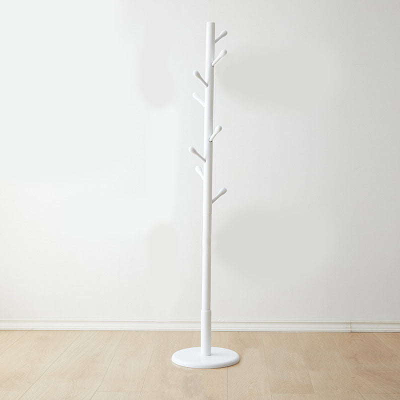 Modern Coat Hanger Wood Hall Tree Free Standing Coat Rack with Hooks