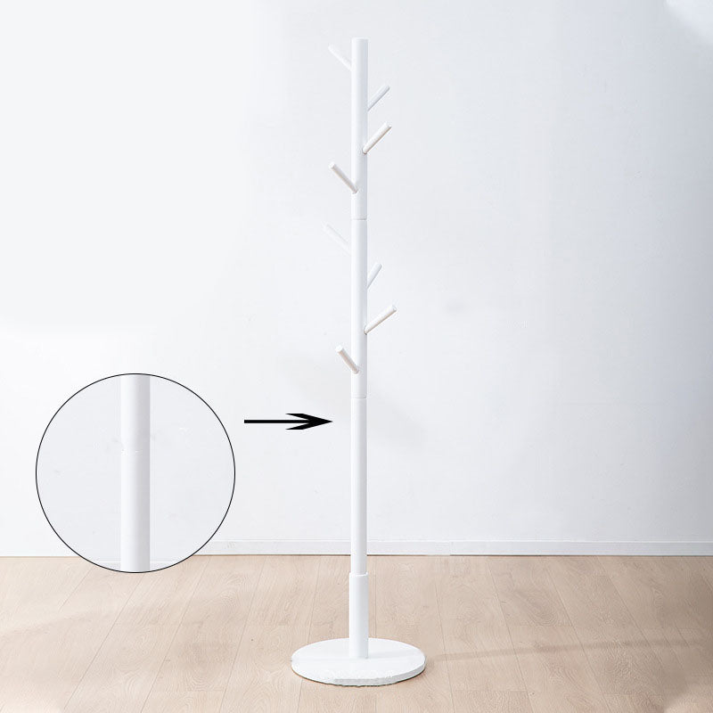 Modern Coat Hanger Wood Hall Tree Free Standing Coat Rack with Hooks