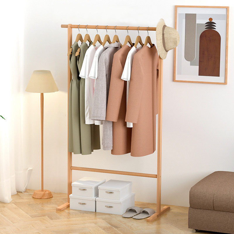 Solid Wood Modern Coat Rack Hooks and Hanging Rail Hallway Coat Hanger