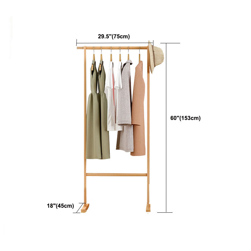 Solid Wood Modern Coat Rack Hooks and Hanging Rail Hallway Coat Hanger