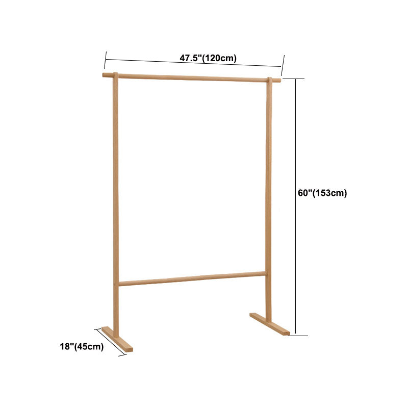 Solid Wood Modern Coat Rack Hooks and Hanging Rail Hallway Coat Hanger